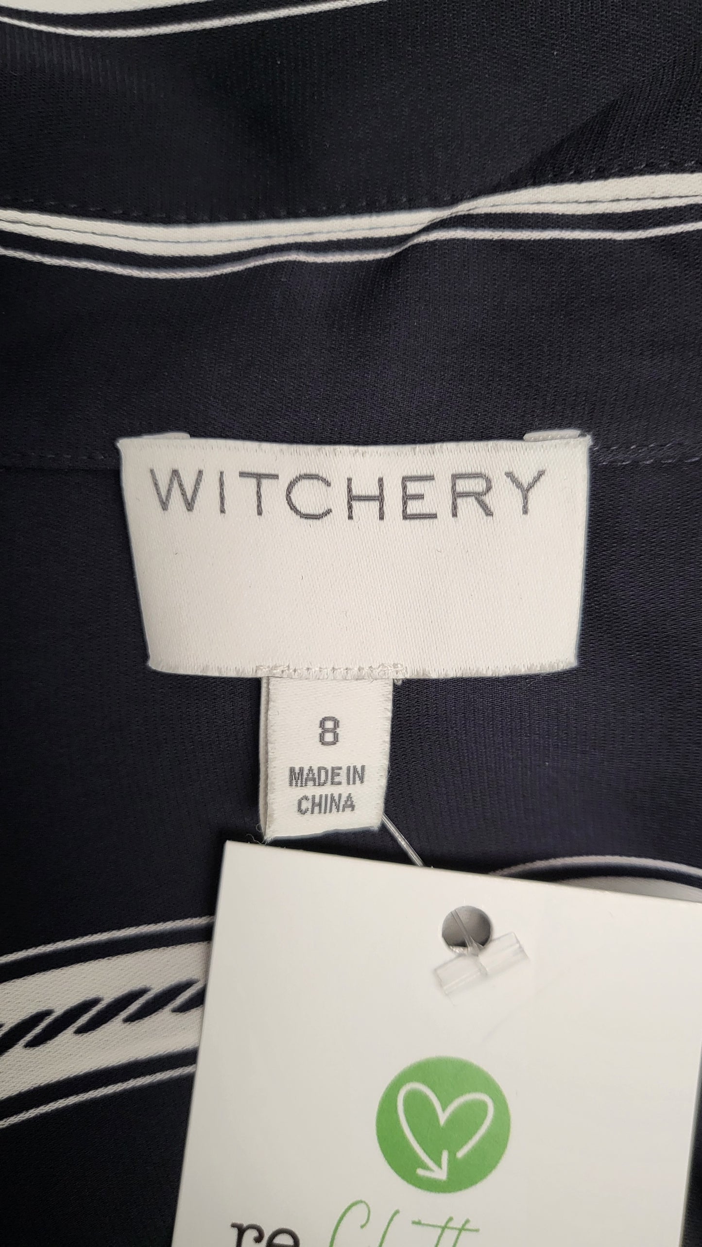 Witchery Stripe Collared Maxi Dress (8)
