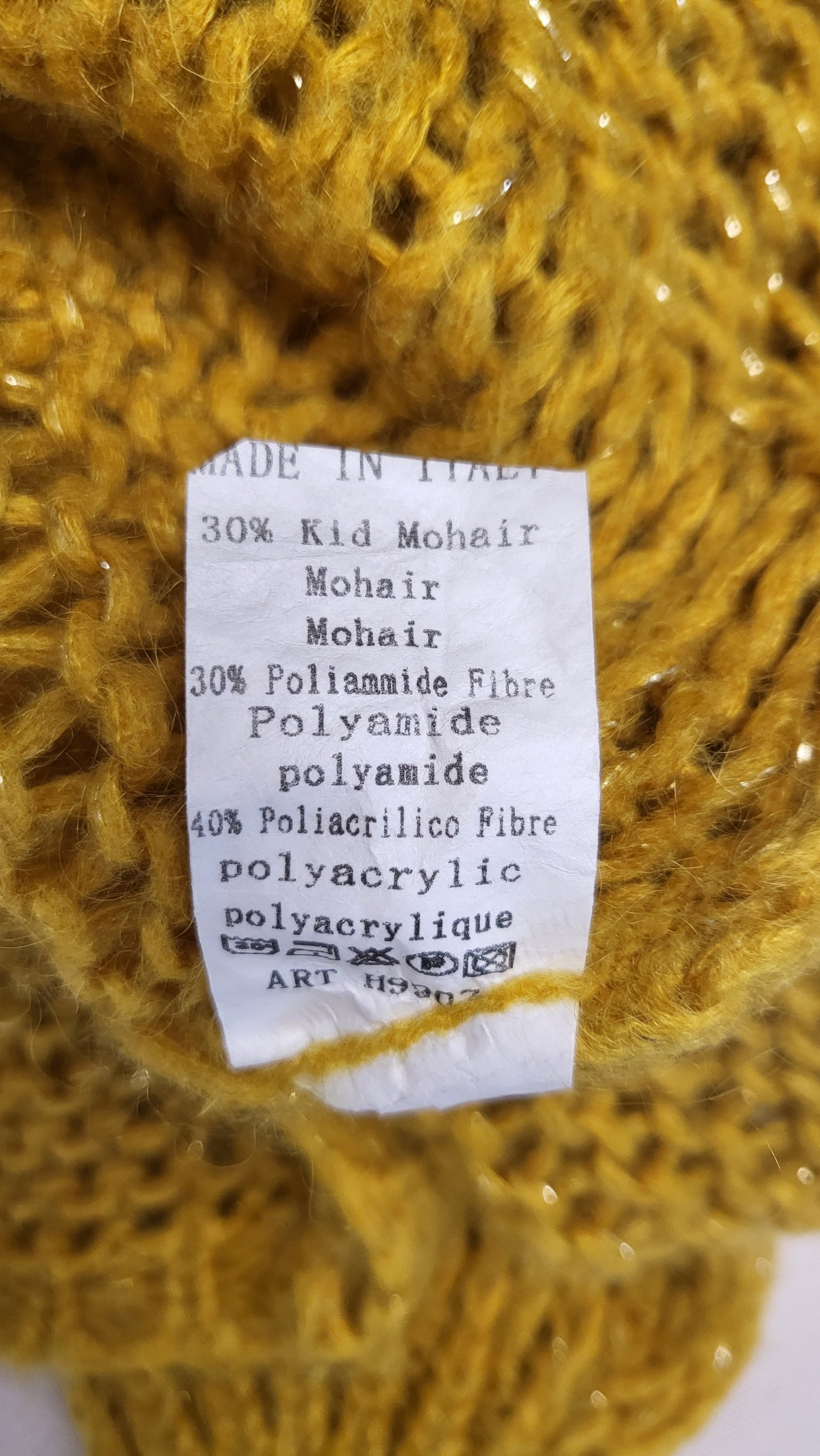 Made In Italy Mustard Mohair Blend Knit (12-14)