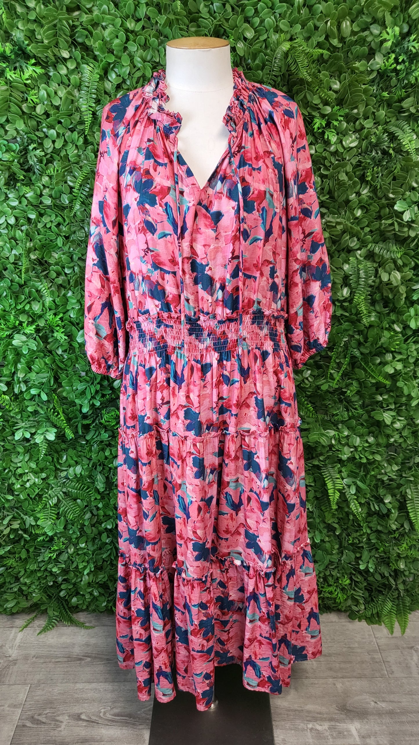 Gloss Floral Tiered Midi Dress (16)