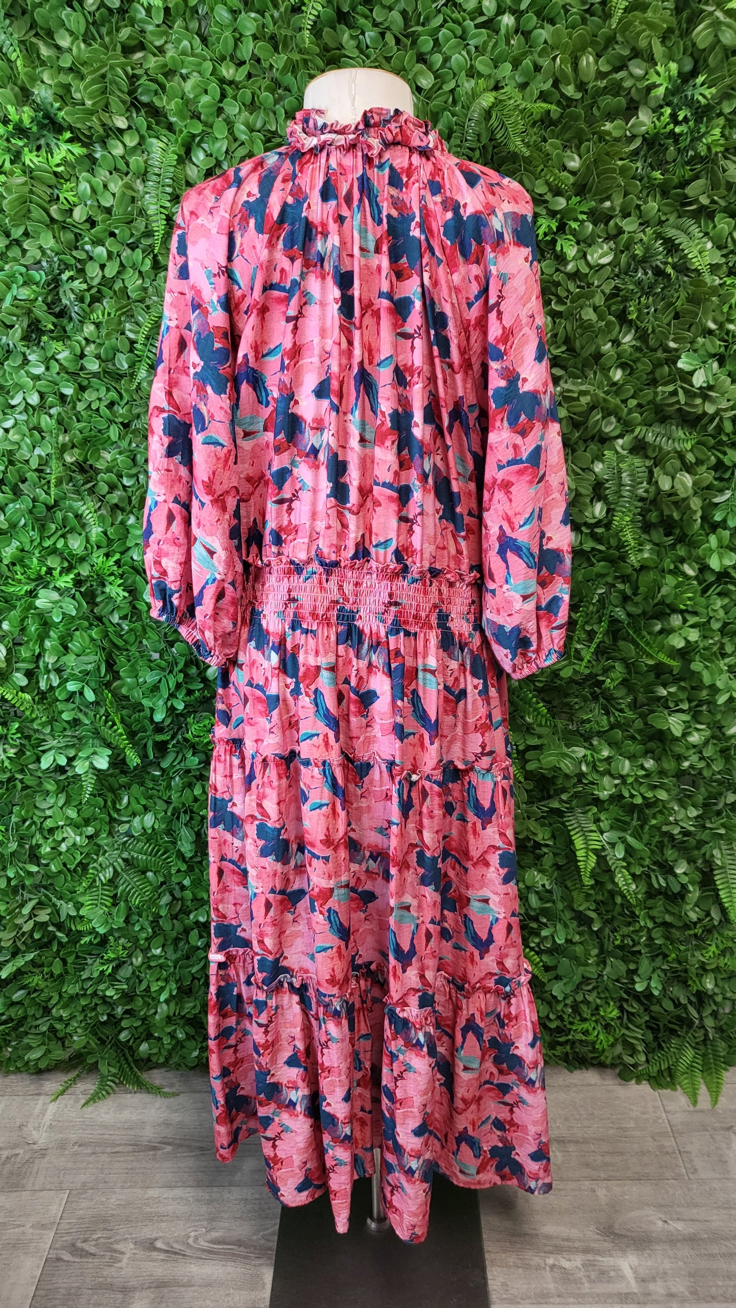 Gloss Floral Tiered Midi Dress (16)