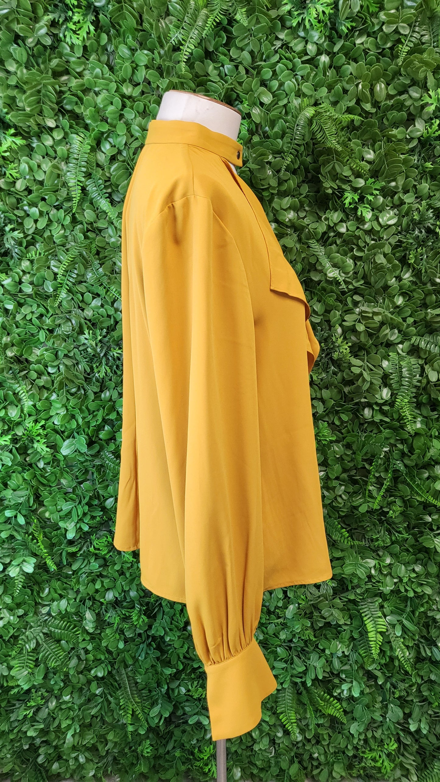 Cue Mustard Frill Front Top (10)