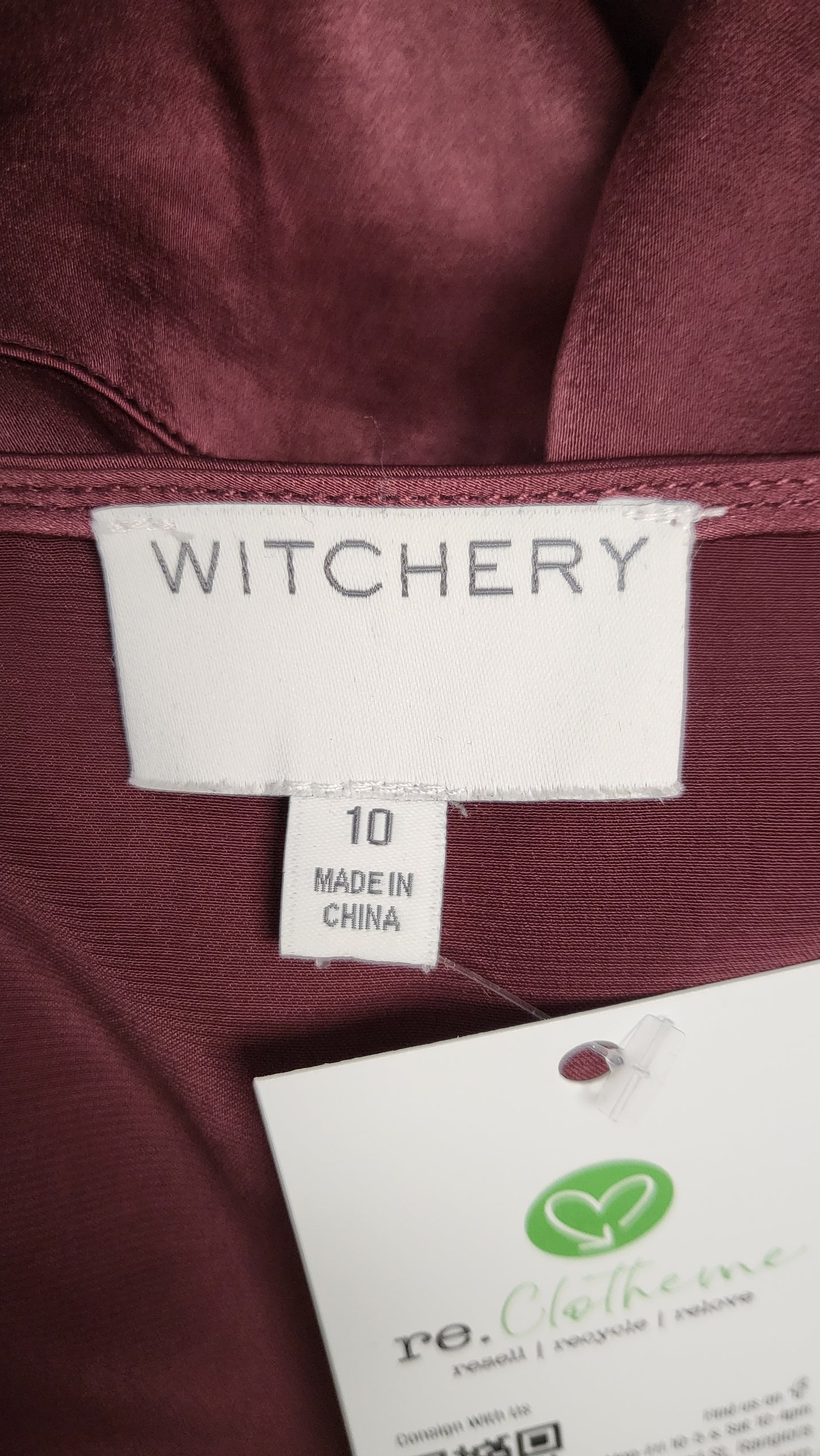 Witchery Plum Sateen Tie Top (10)