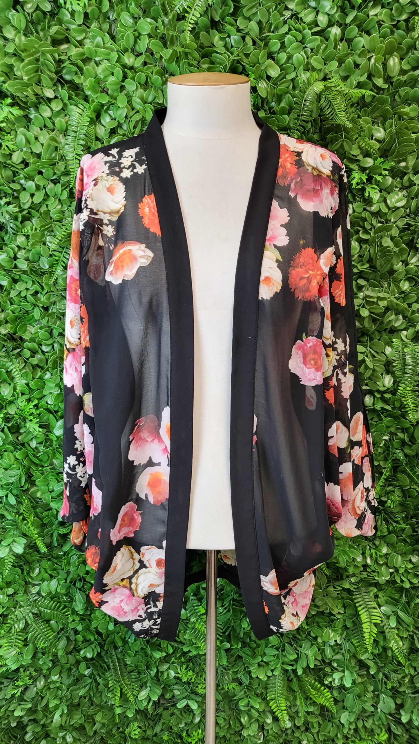 Pretty Basic by Augustine Floral Kimono Cardi OSFM
