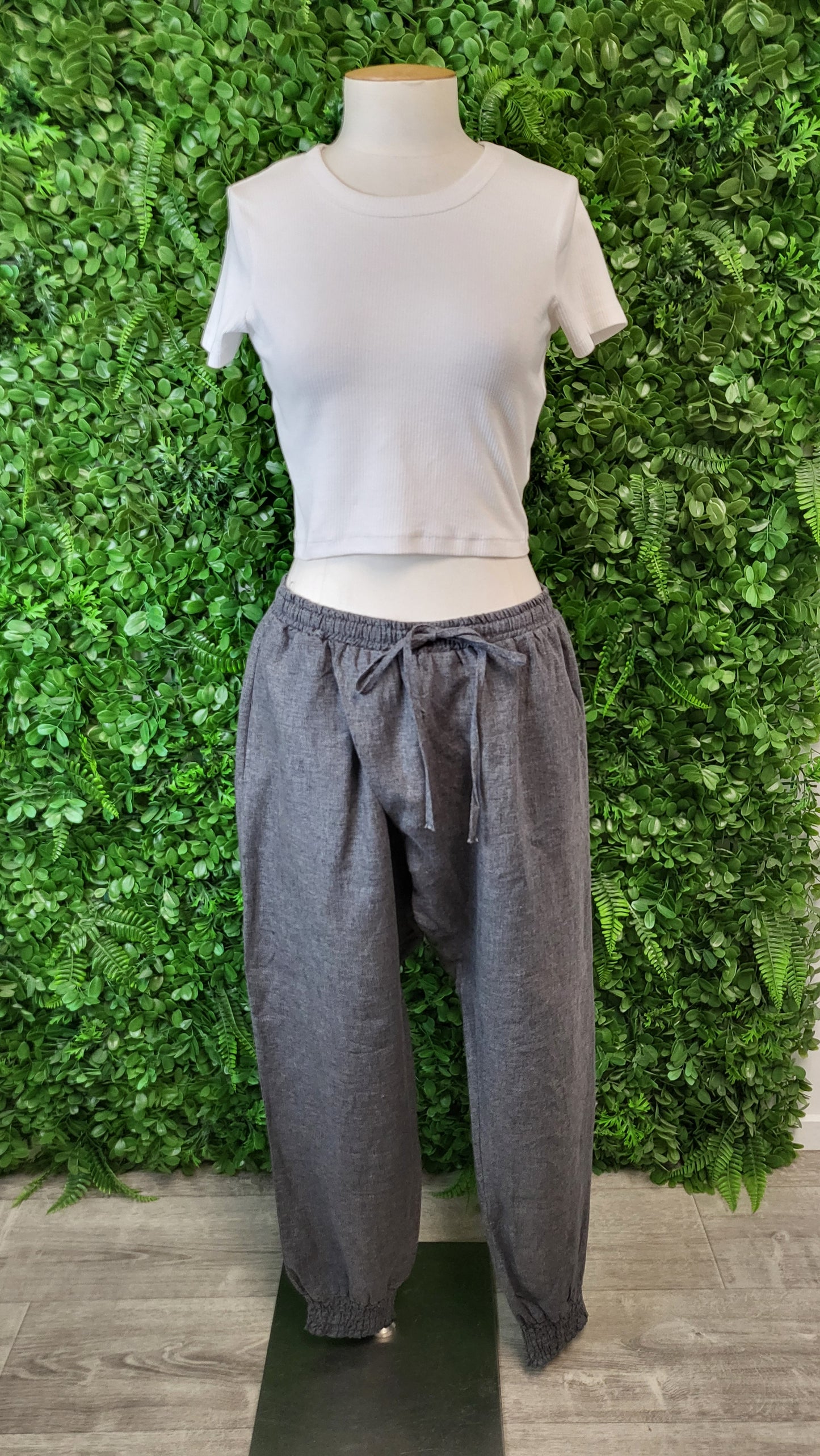 Lordship Linen Grey Linen Joggers (16)