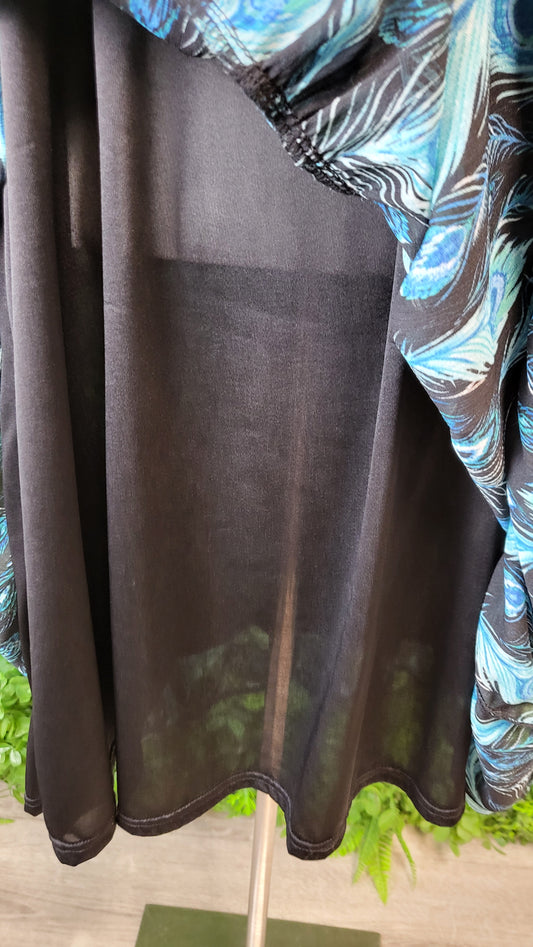 K K Multi Peacock Print Dress (16)
