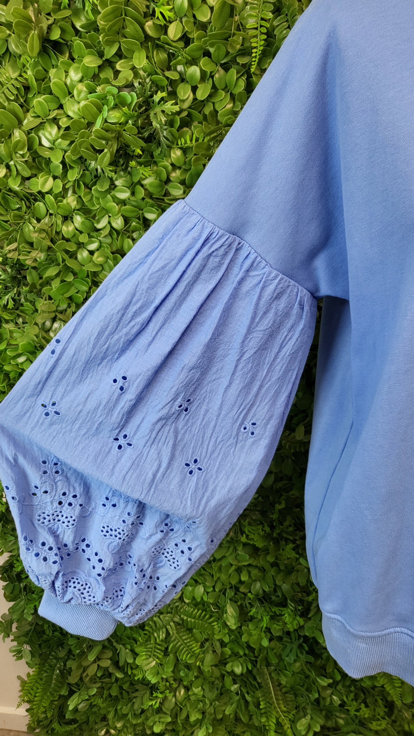 Charlo Blue Embroidery Sweat Top (12)