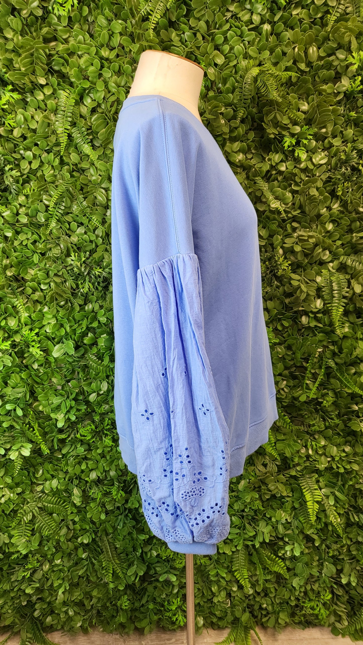 Charlo Blue Embroidery Sweat Top (12)