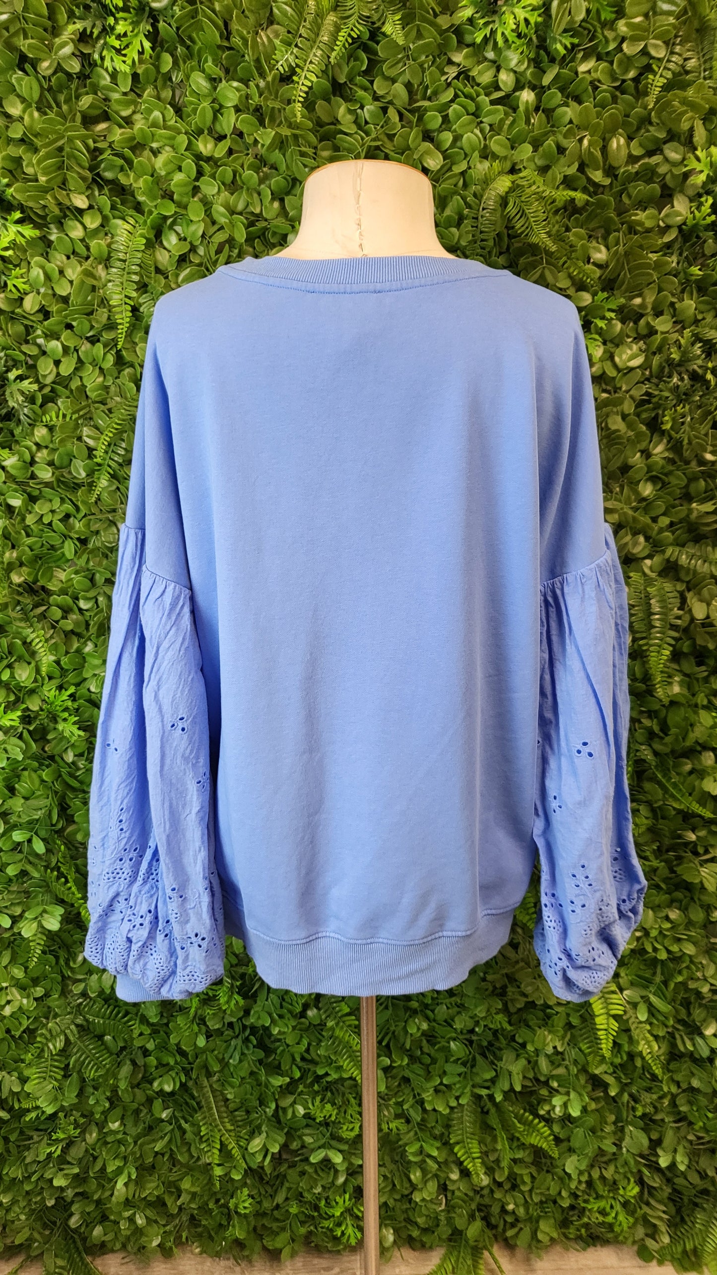 Charlo Blue Embroidery Sweat Top (12)