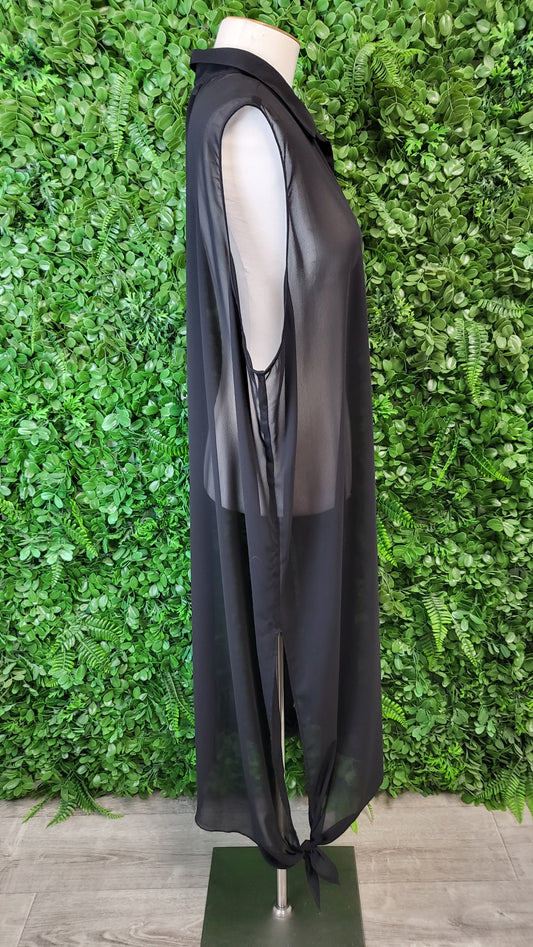 Obi Black Sheer Shirt Dress (18)