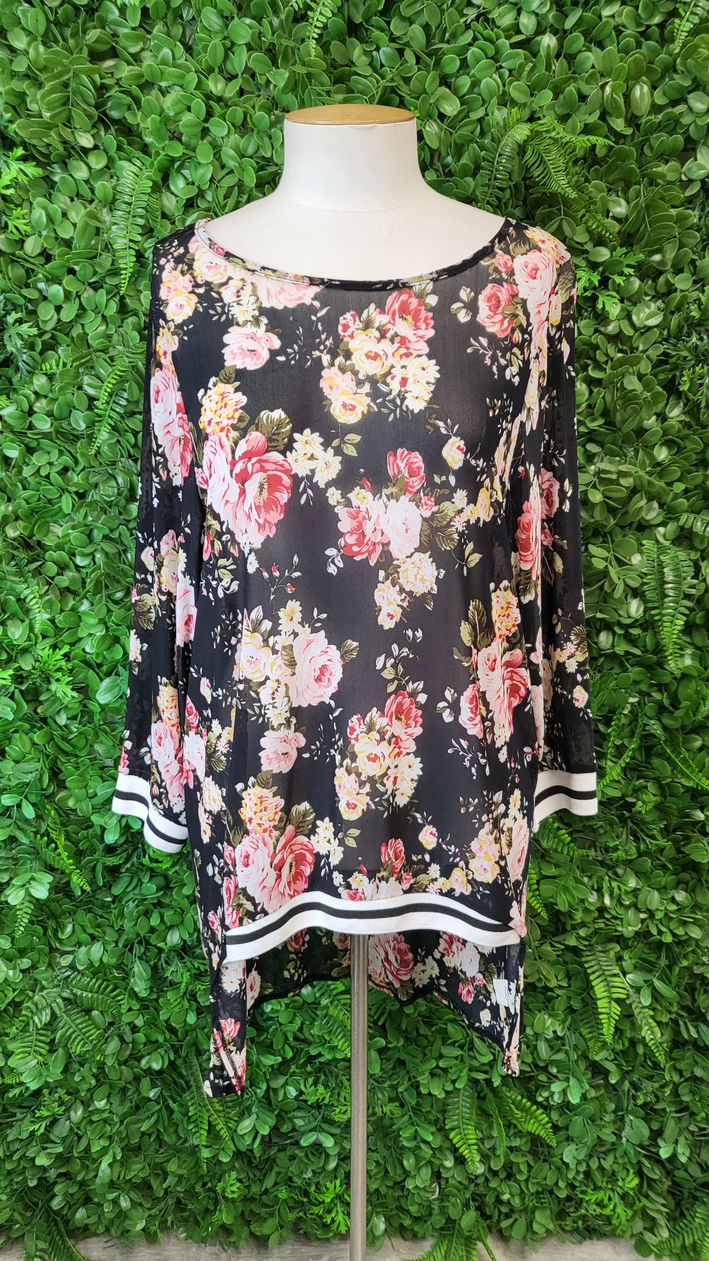 Charlo Print Mesh Top (8)