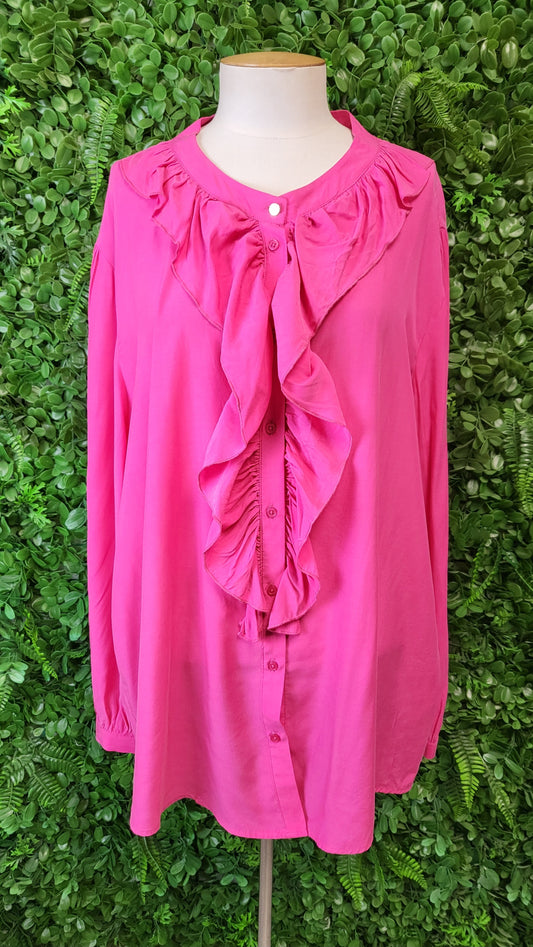 Moke Pink Frill Shirt BNWT (18)