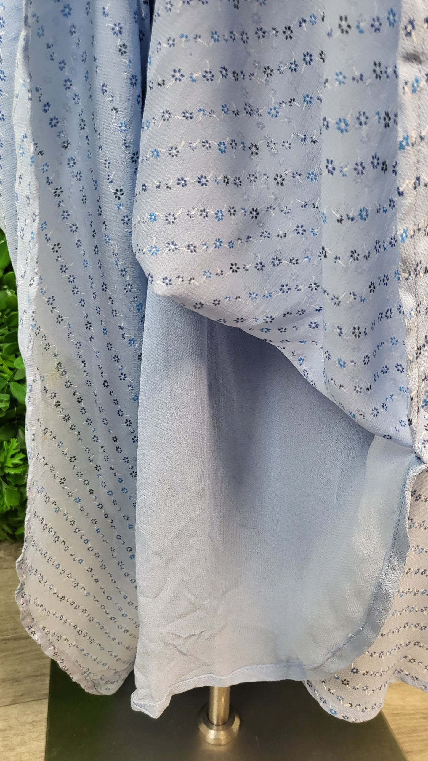 Ganni Blue Print Wrap Dress BNWT (10)