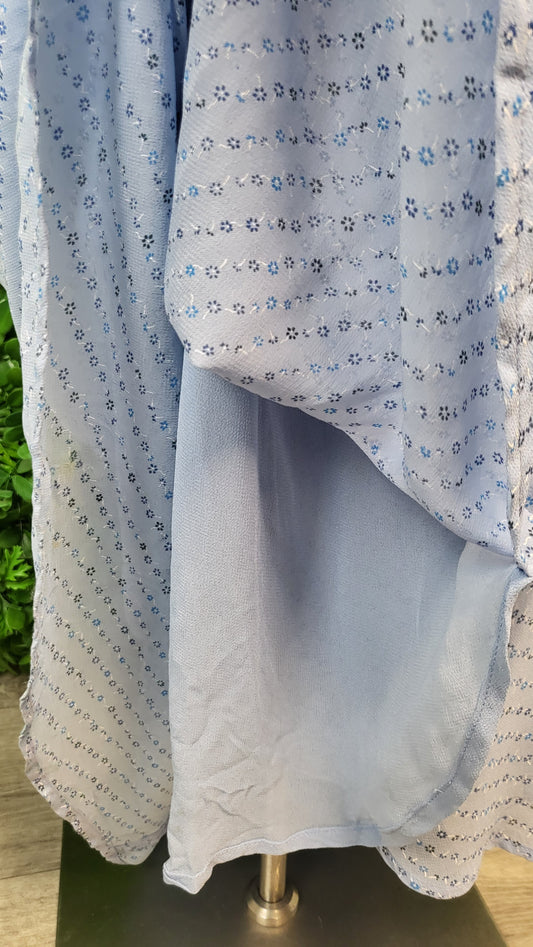 Ganni Blue Print Wrap Dress BNWT (10)