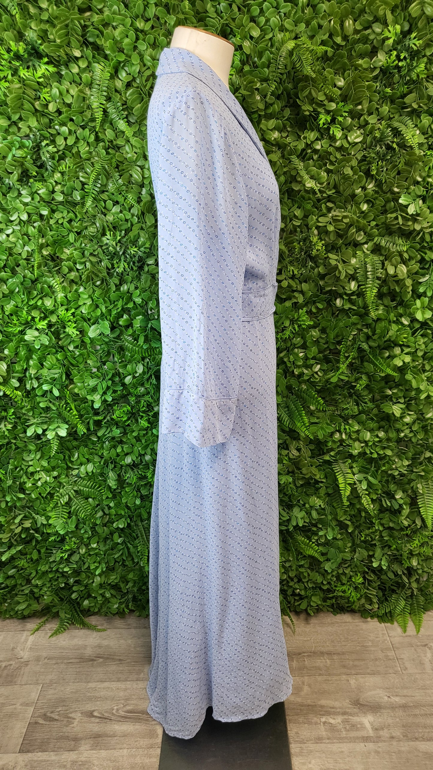 Ganni Blue Print Wrap Dress BNWT (10)