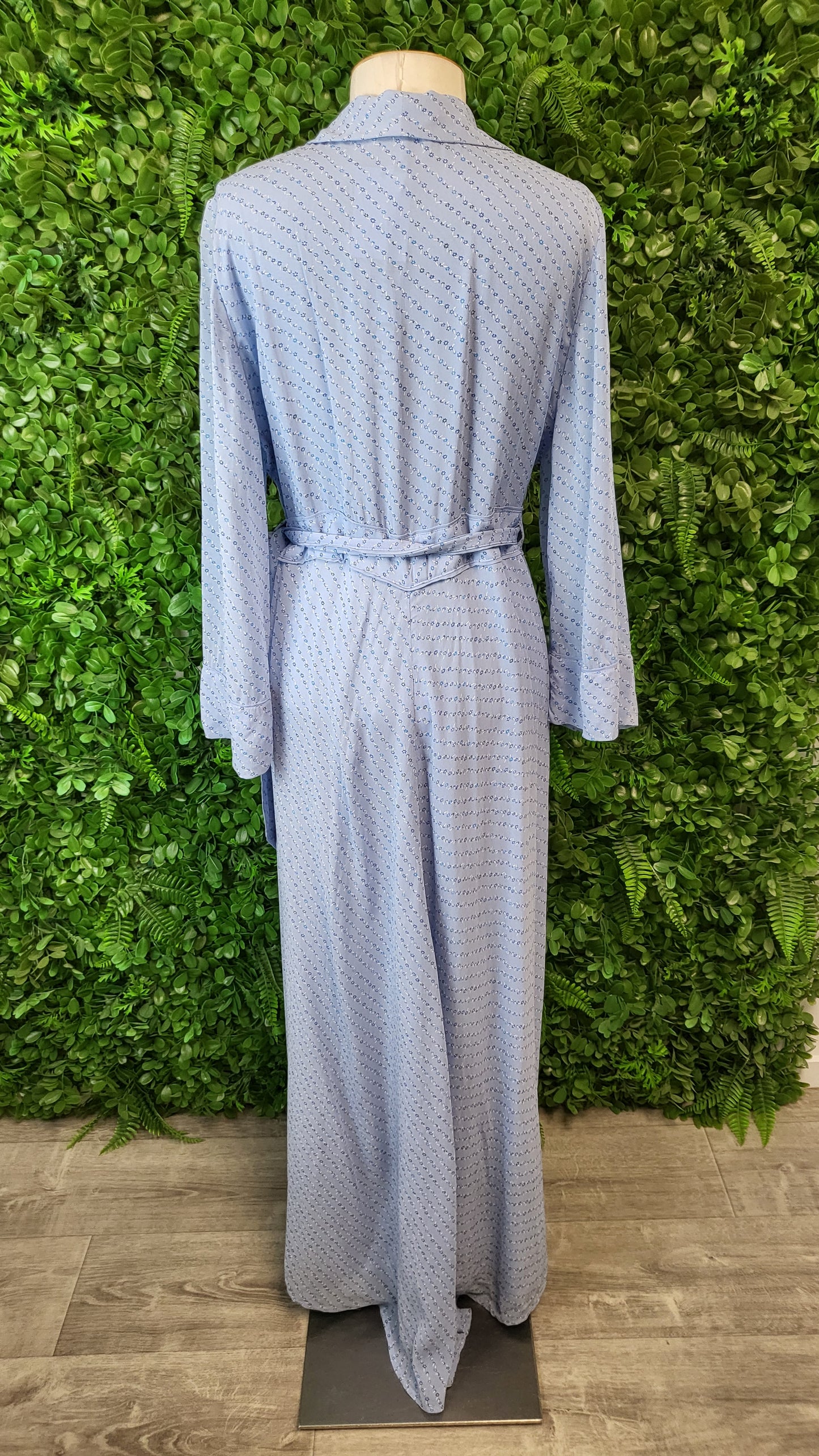 Ganni Blue Print Wrap Dress BNWT (10)