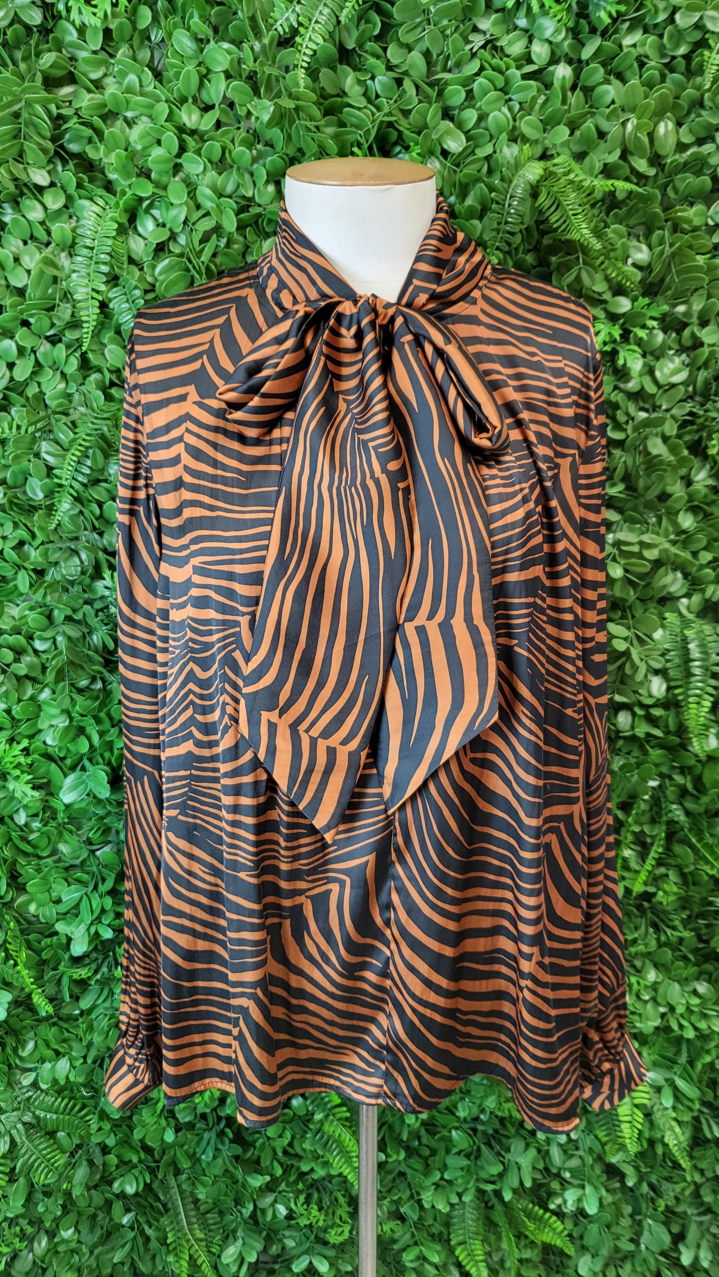 Storm Zebra Tie Neck Top (16)