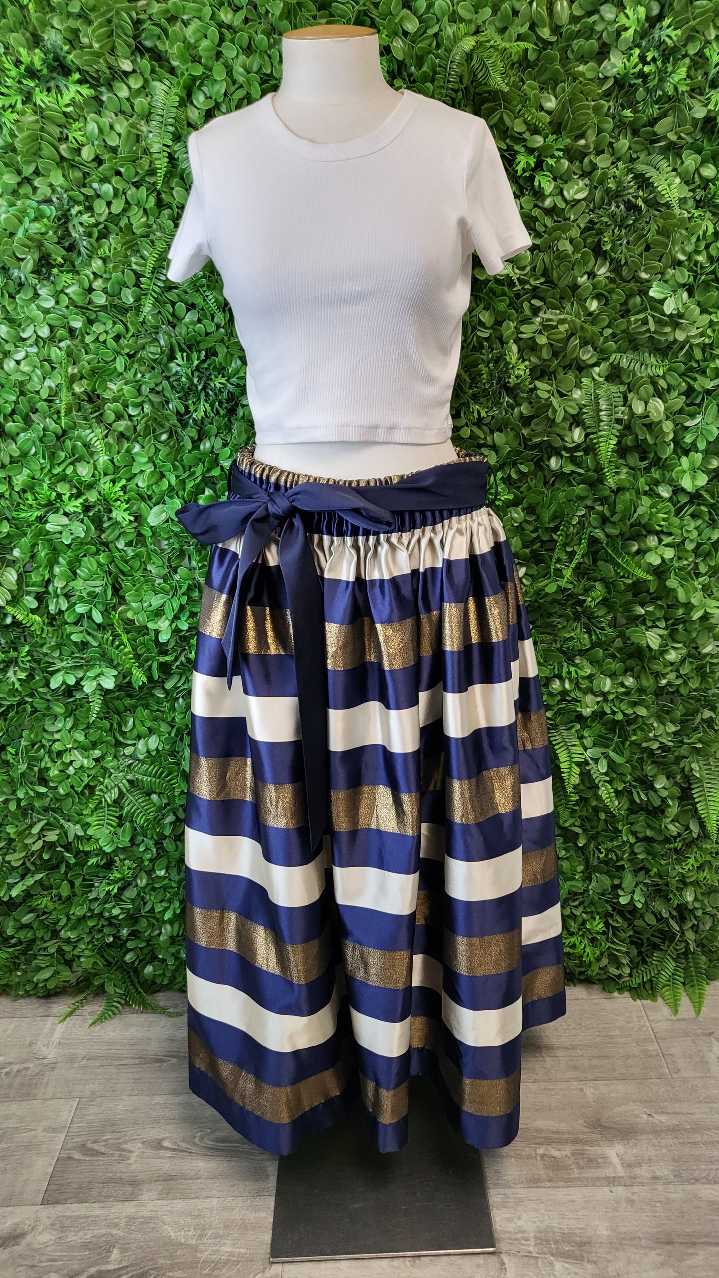 World Metallic Gathered Skirt (12)