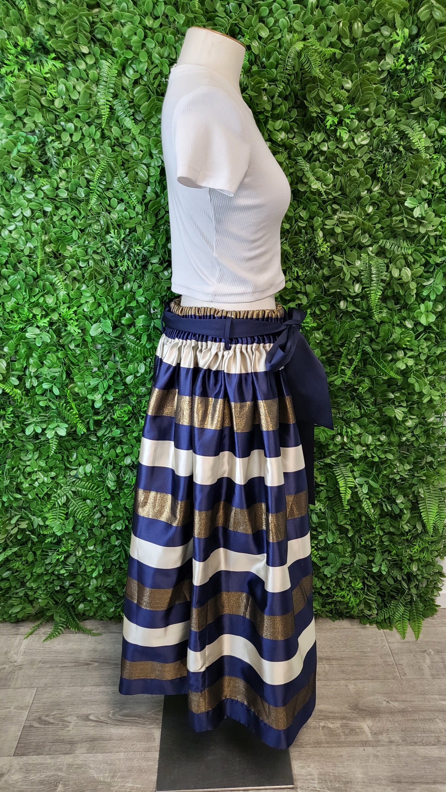 World Metallic Gathered Skirt (12)
