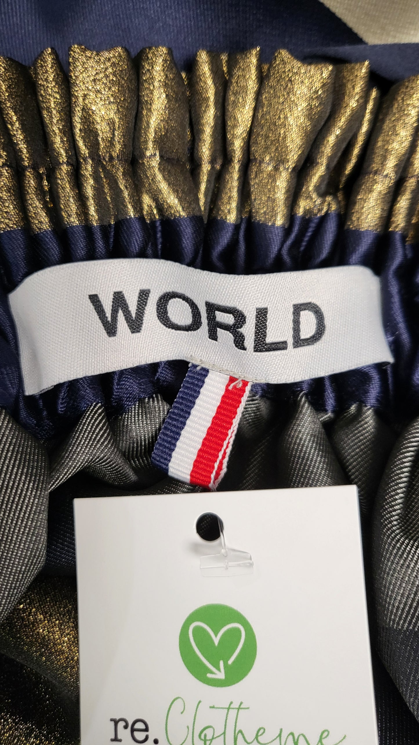 World Metallic Gathered Skirt (12)