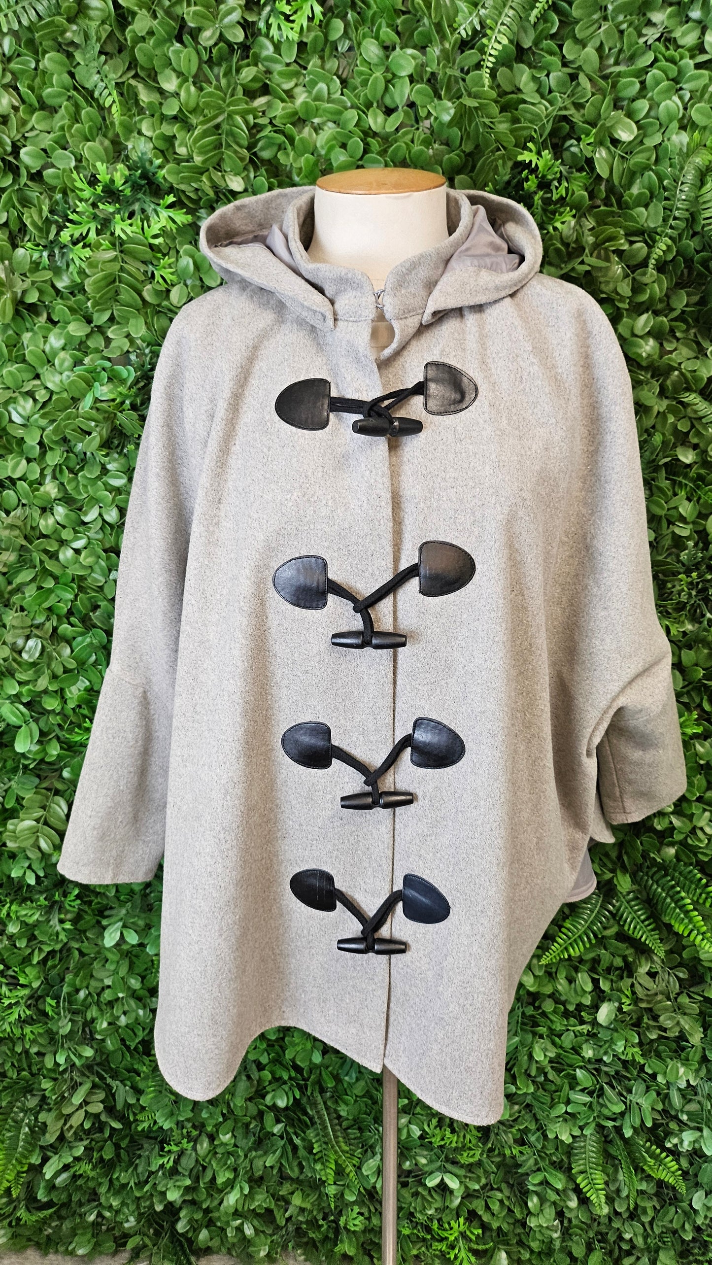 All About Eve Grey Cape Coat (10)