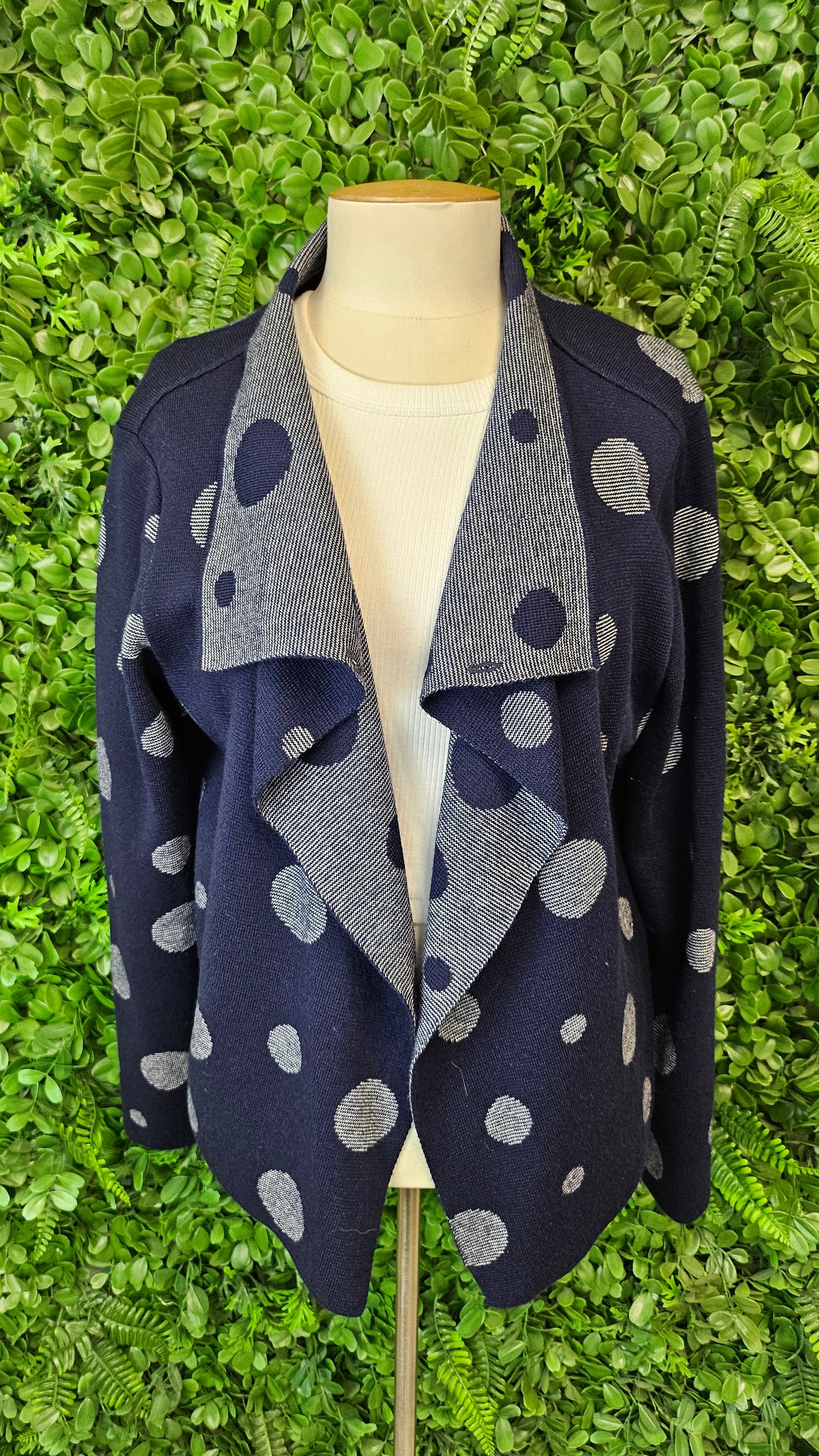 Optimum Navy/Spot Merino Cardigan (16)