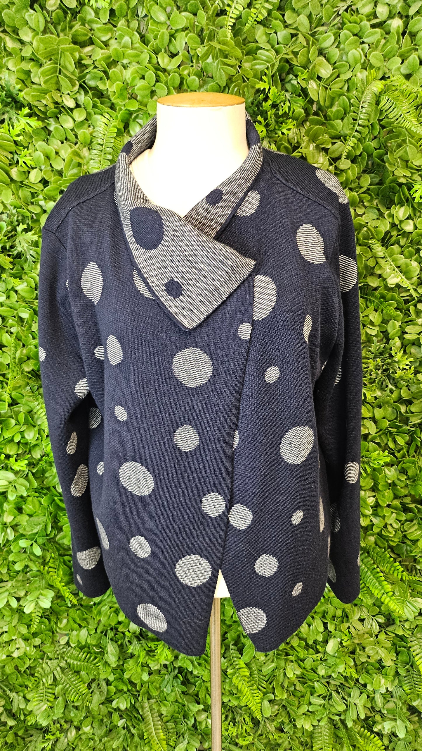 Optimum Navy/Spot Merino Cardigan (16)