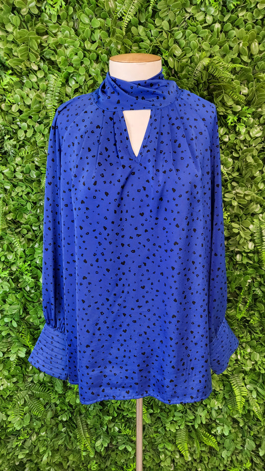 Amaya Blue Print Print Top (14)