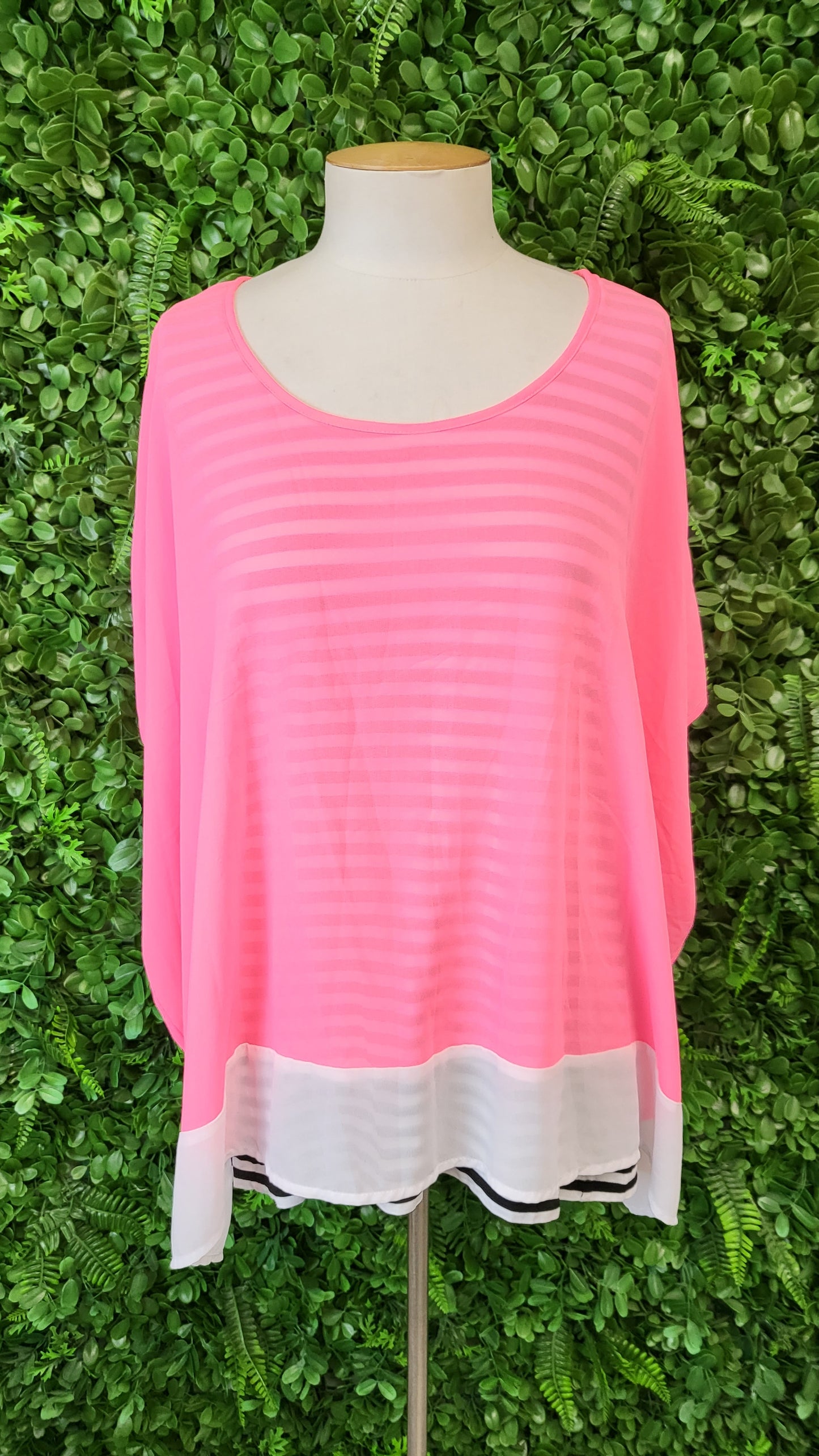 Charlo Pink Sheer Layering Top (12)