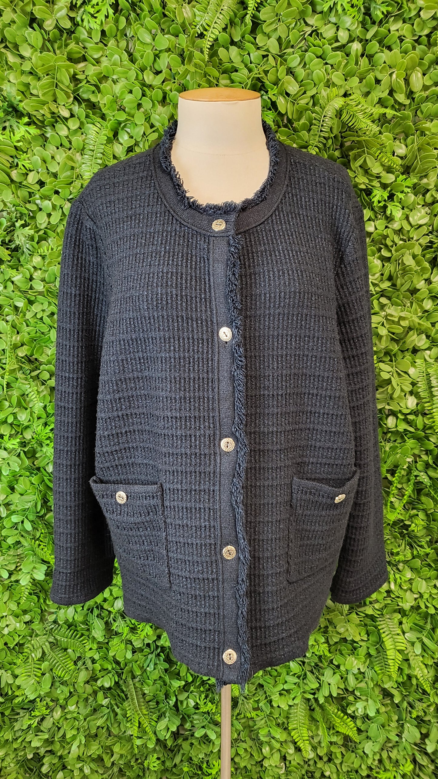 Blue Illusion Navy Knit Jacket (20)