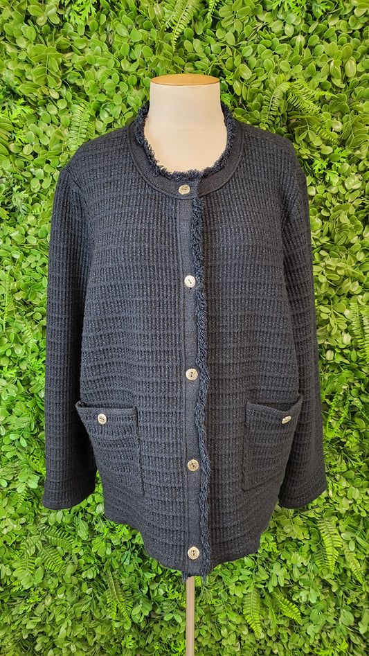 Blue Illusion Navy Knit Jacket (20)
