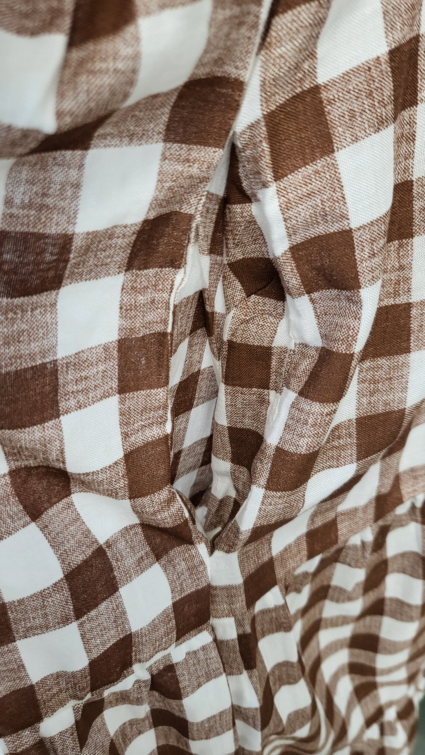 Salty Crush Brown Gingham Dress (12-14)