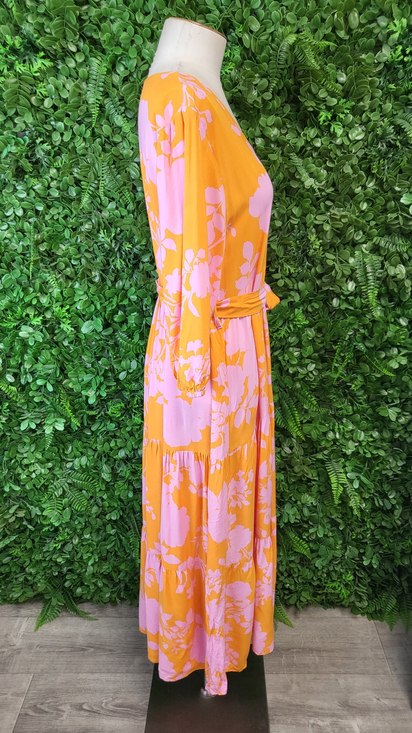 Petal + Pup Orange/Pink Tiered Dress (10)