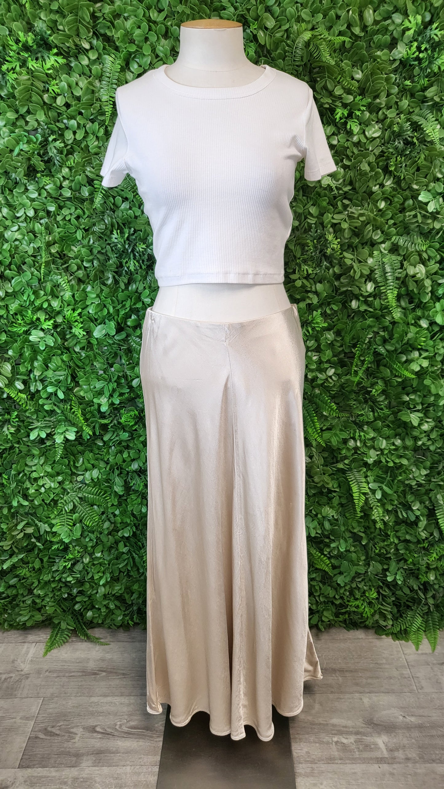 Seed Champagne Sateen Skirt (12)