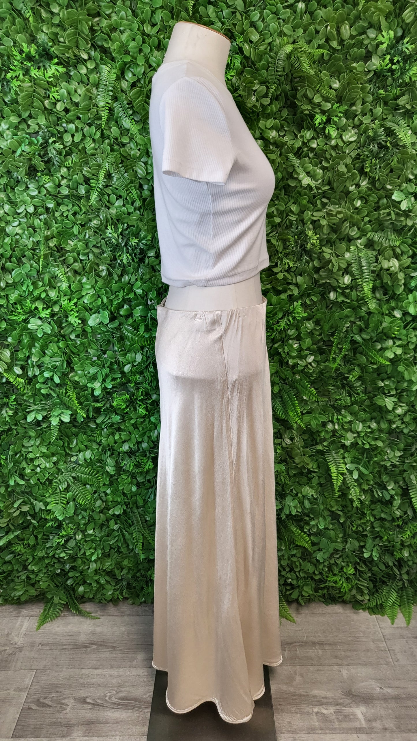 Seed Champagne Sateen Skirt (12)