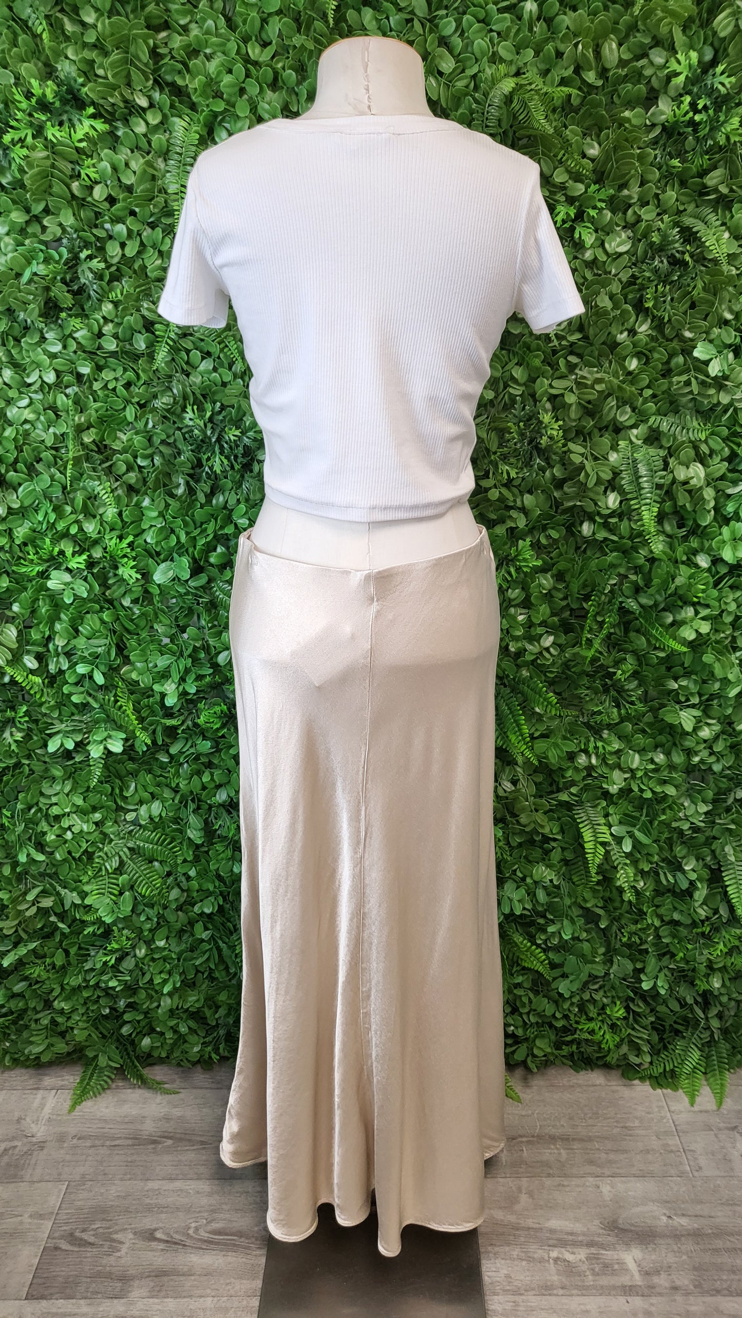 Seed Champagne Sateen Skirt (12)