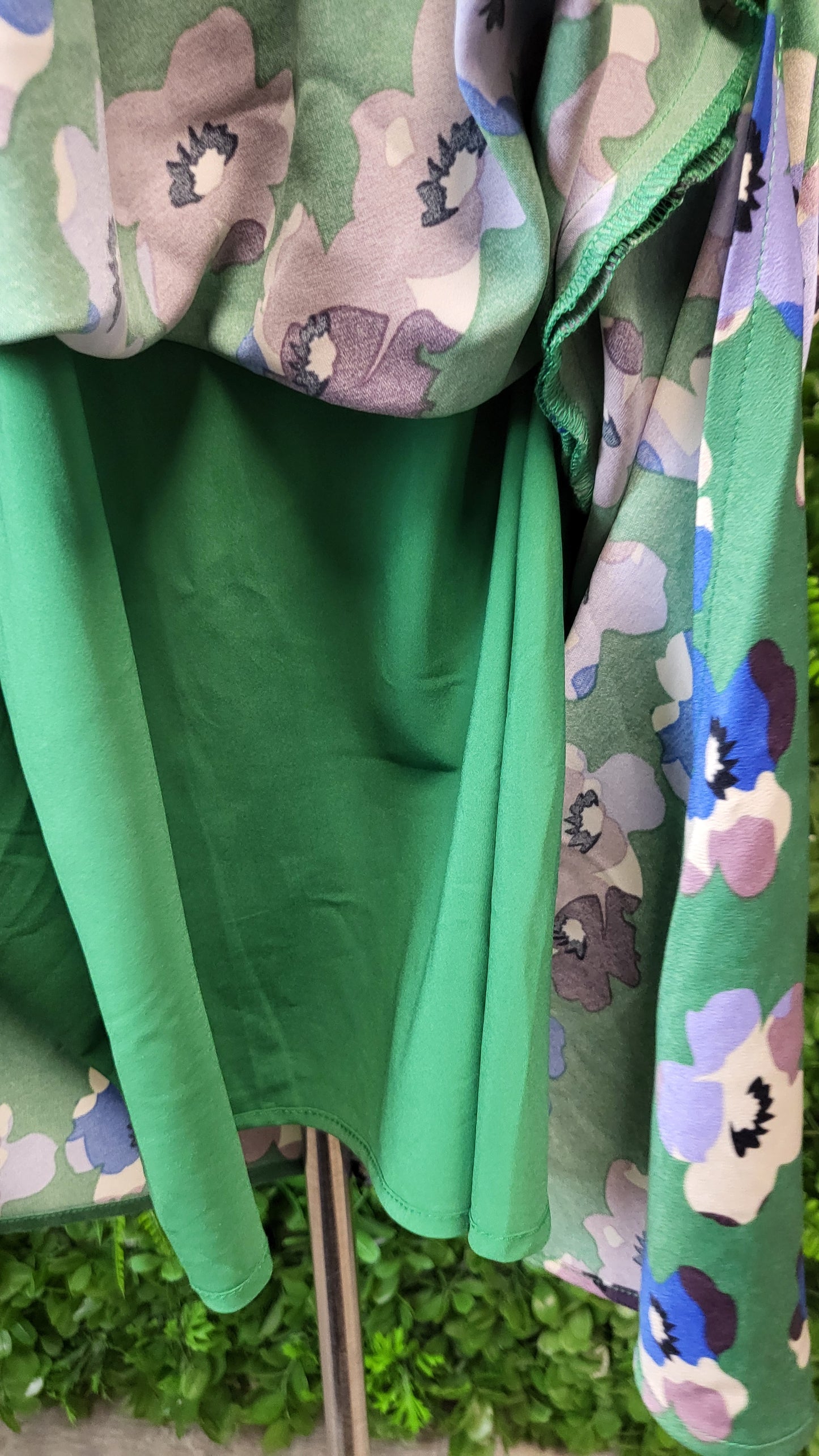 Seeking Lola Green Sateen Dress (12)
