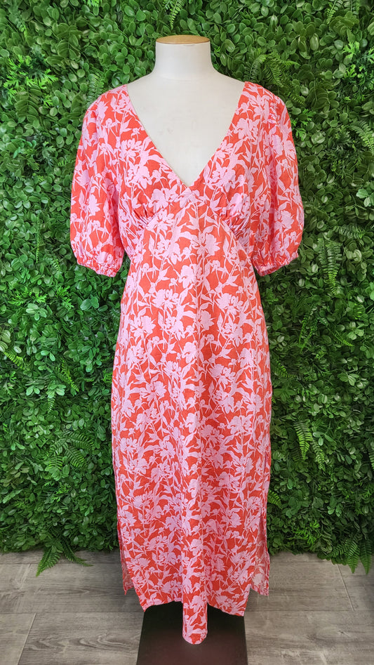 Among The Brave Pink/Red Floral Dress (12)