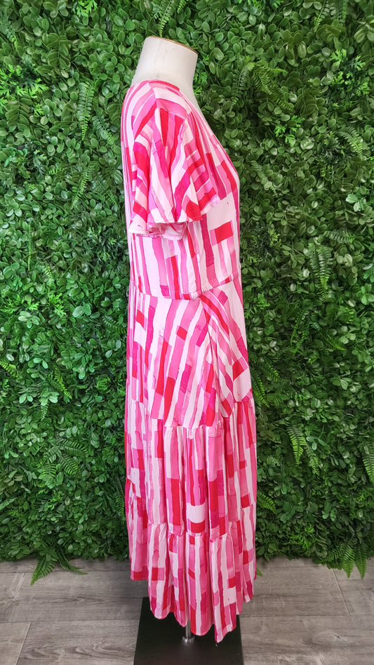 Label Of Love Pink Flutter Sleeve Dress (12)
