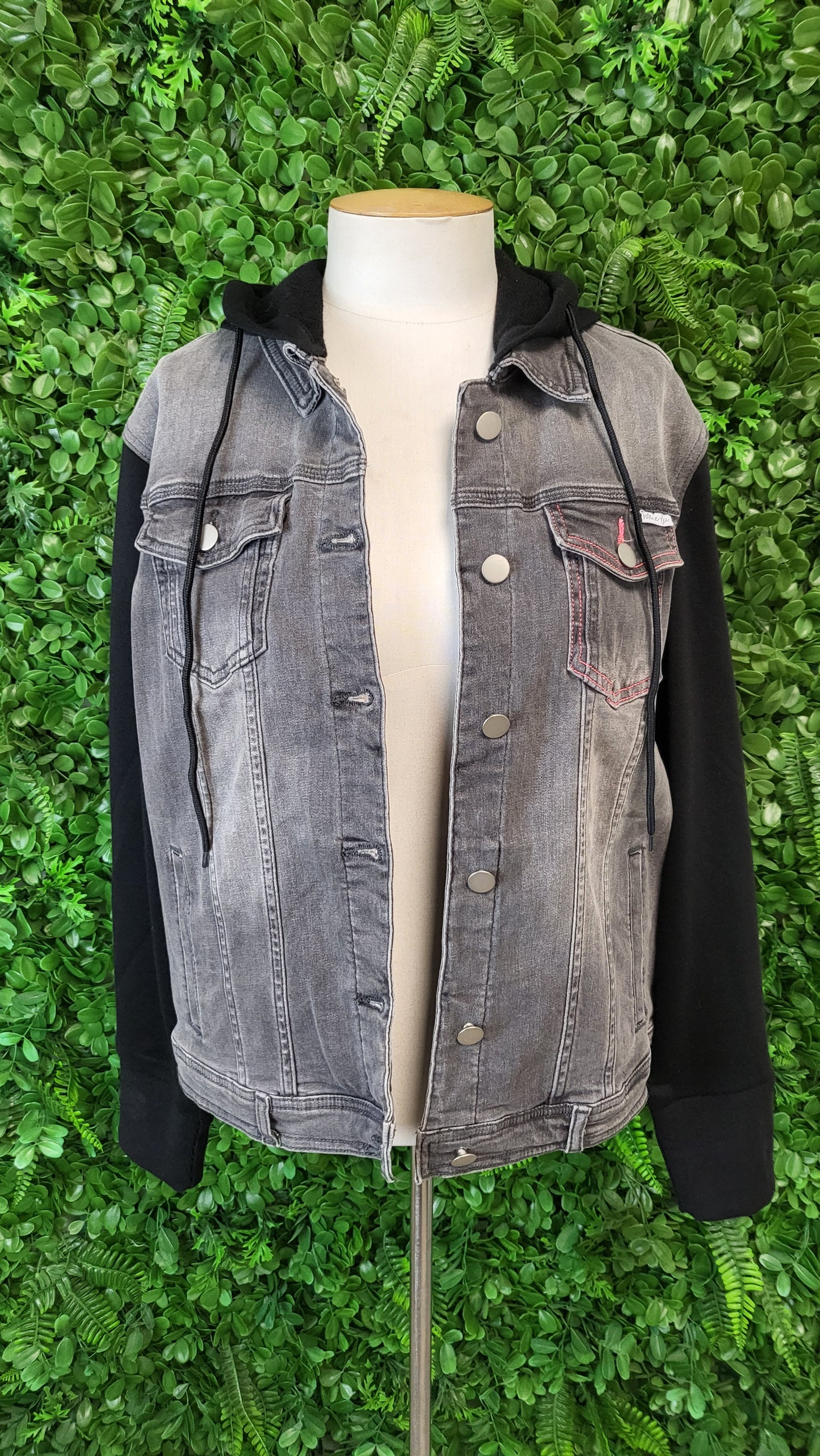 Home Lee Vintage Black Hooded Denim Jacket (14)