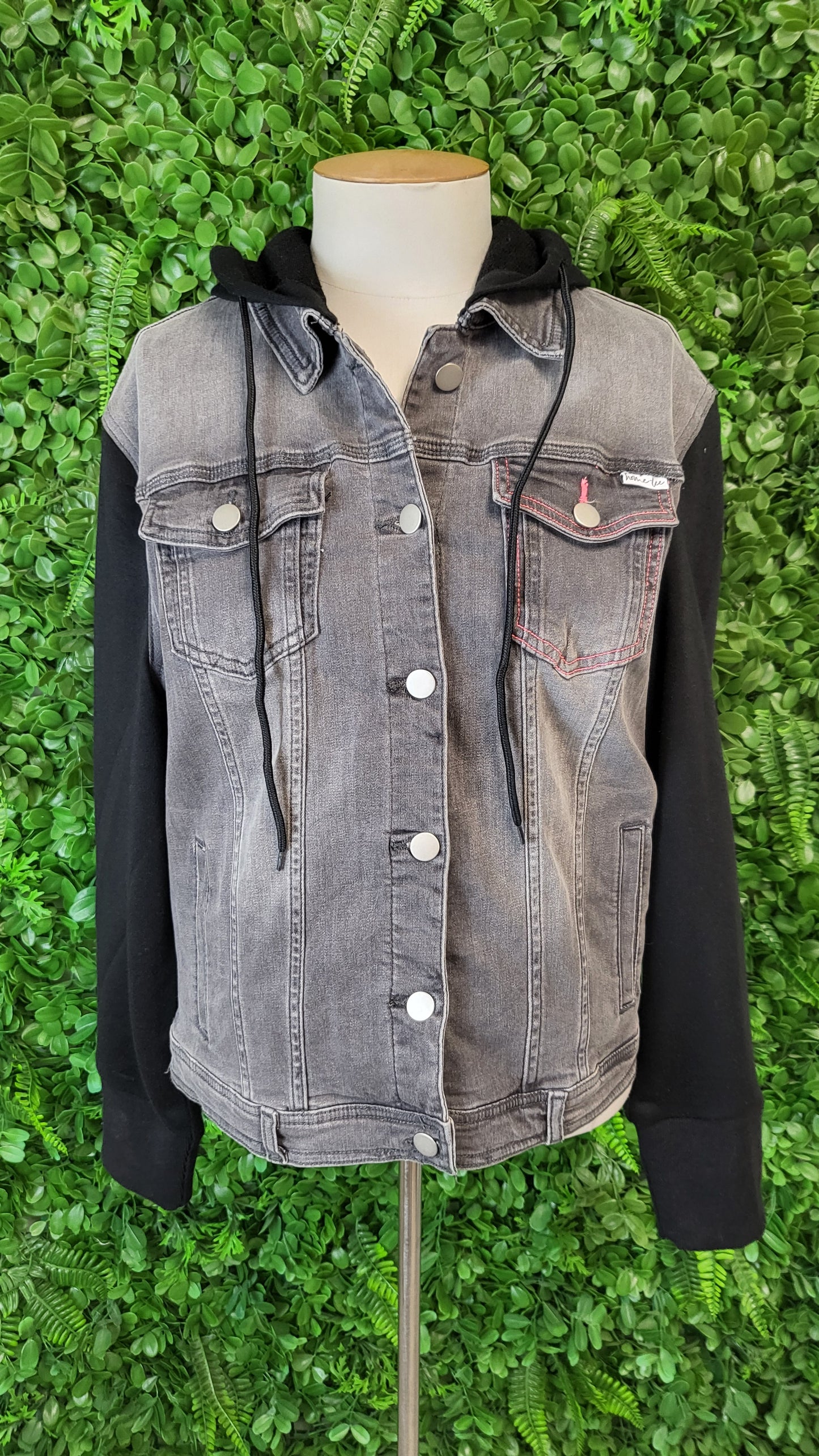 Home Lee Vintage Black Hooded Denim Jacket (14)