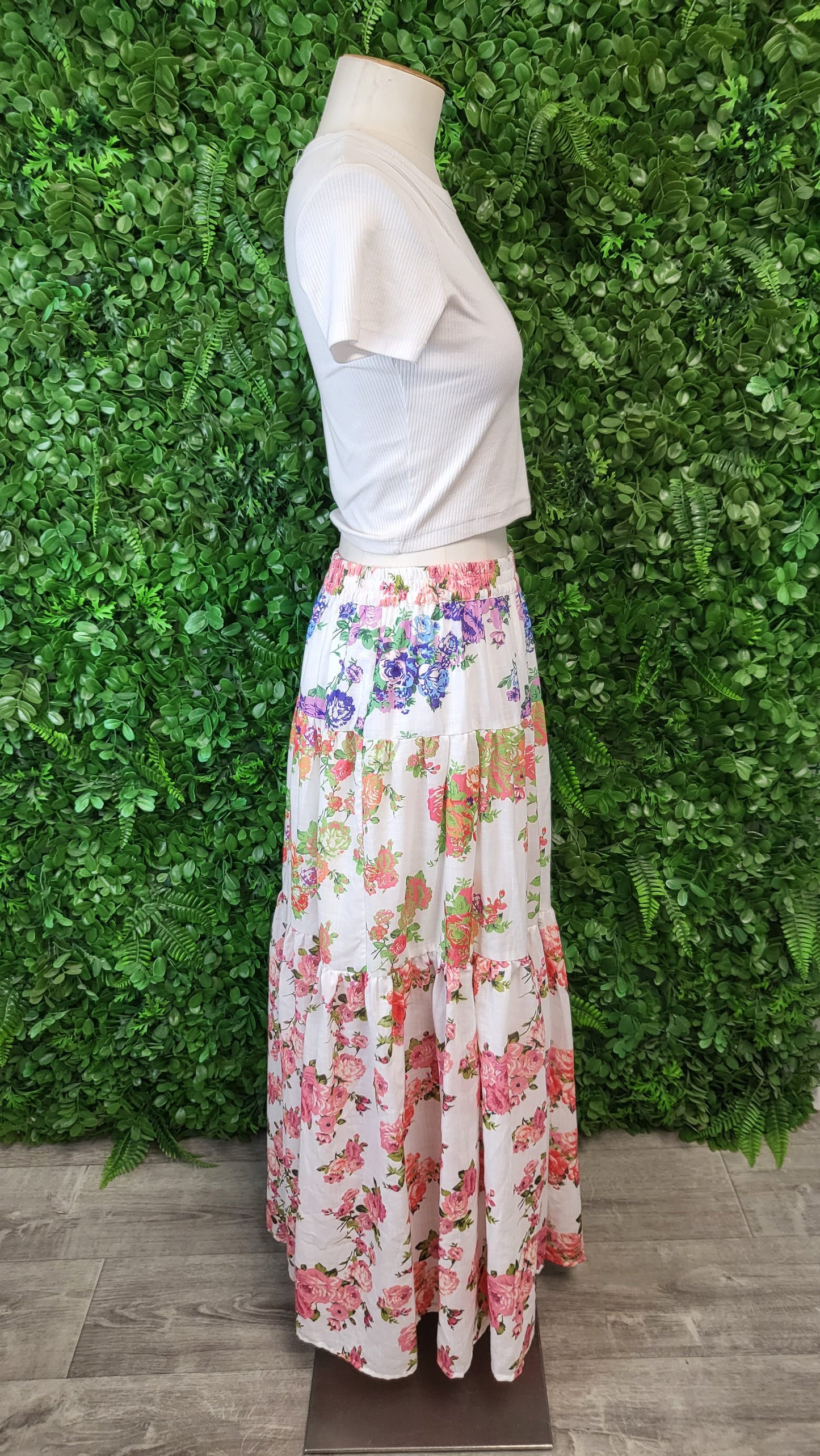Lollys Laundry Floral Sunset Maxi Skirt (10-14)