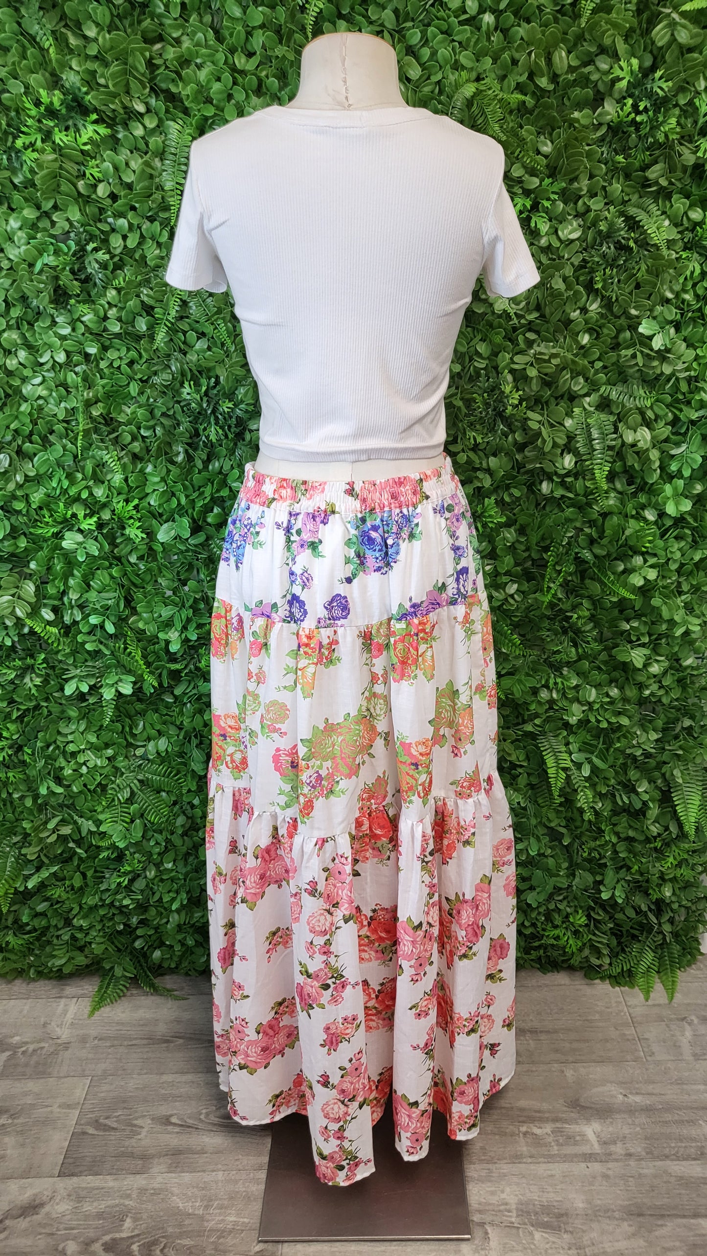Lollys Laundry Floral Sunset Maxi Skirt (10-14)