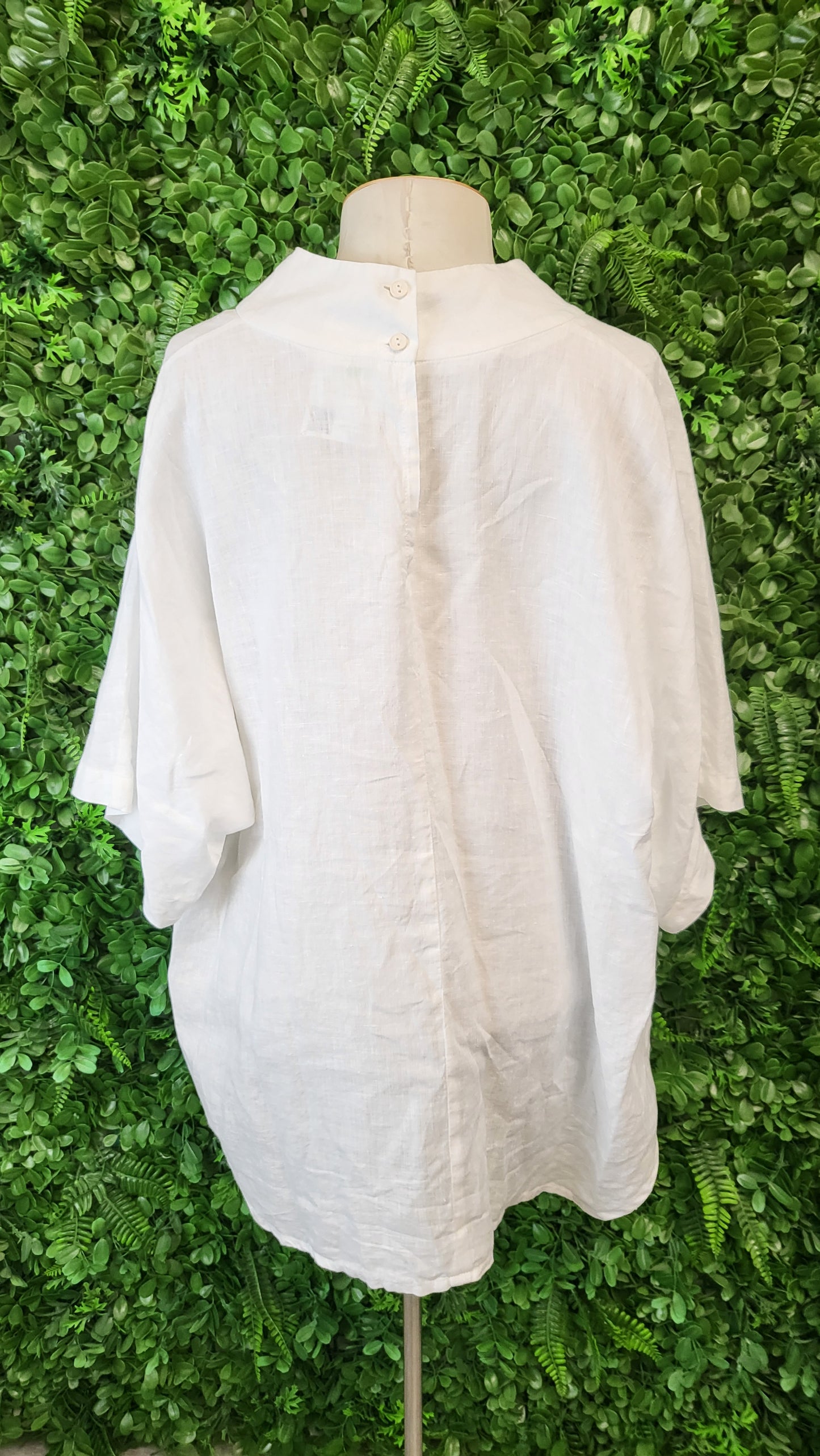 Noble Wilde White Linen Top (14-16)