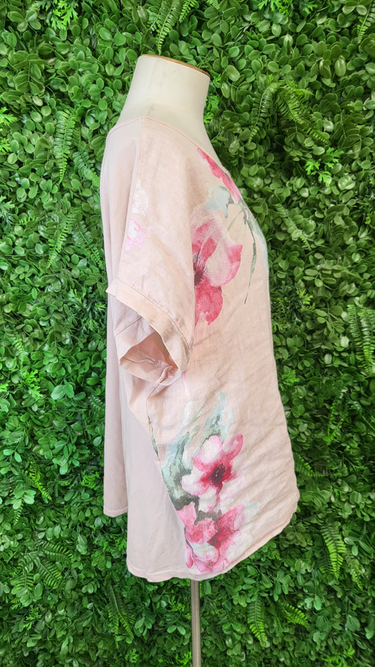 Wednesday Lulu Pink Floral Top (14-16)