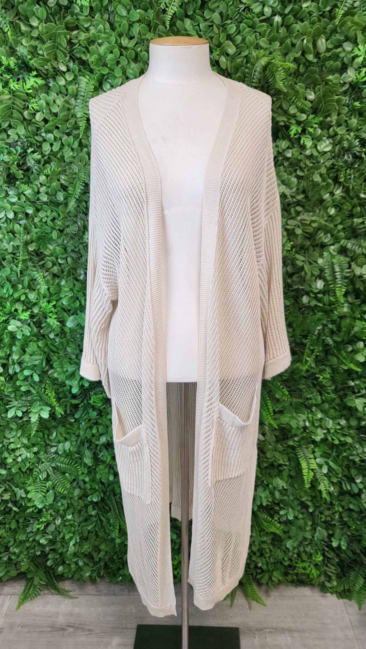 Soyaconcept Oat Longline Net Cardigan (12)