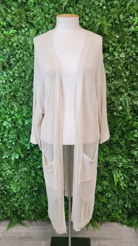 Soyaconcept Oat Longline Net Cardigan (12)
