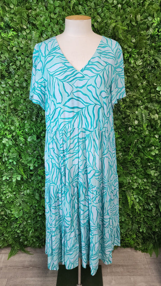 Blue Illusion Aqua Tiered Dress (10)