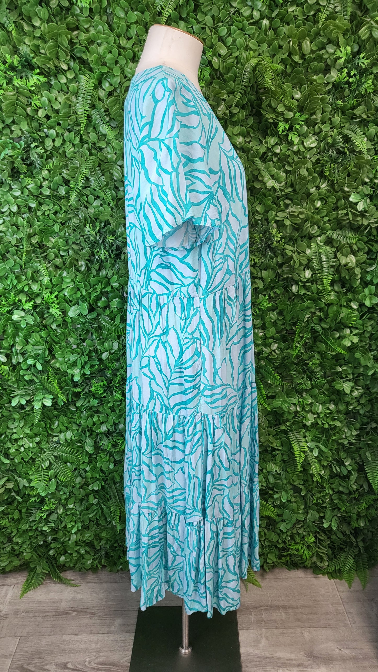 Blue Illusion Aqua Tiered Dress (10)
