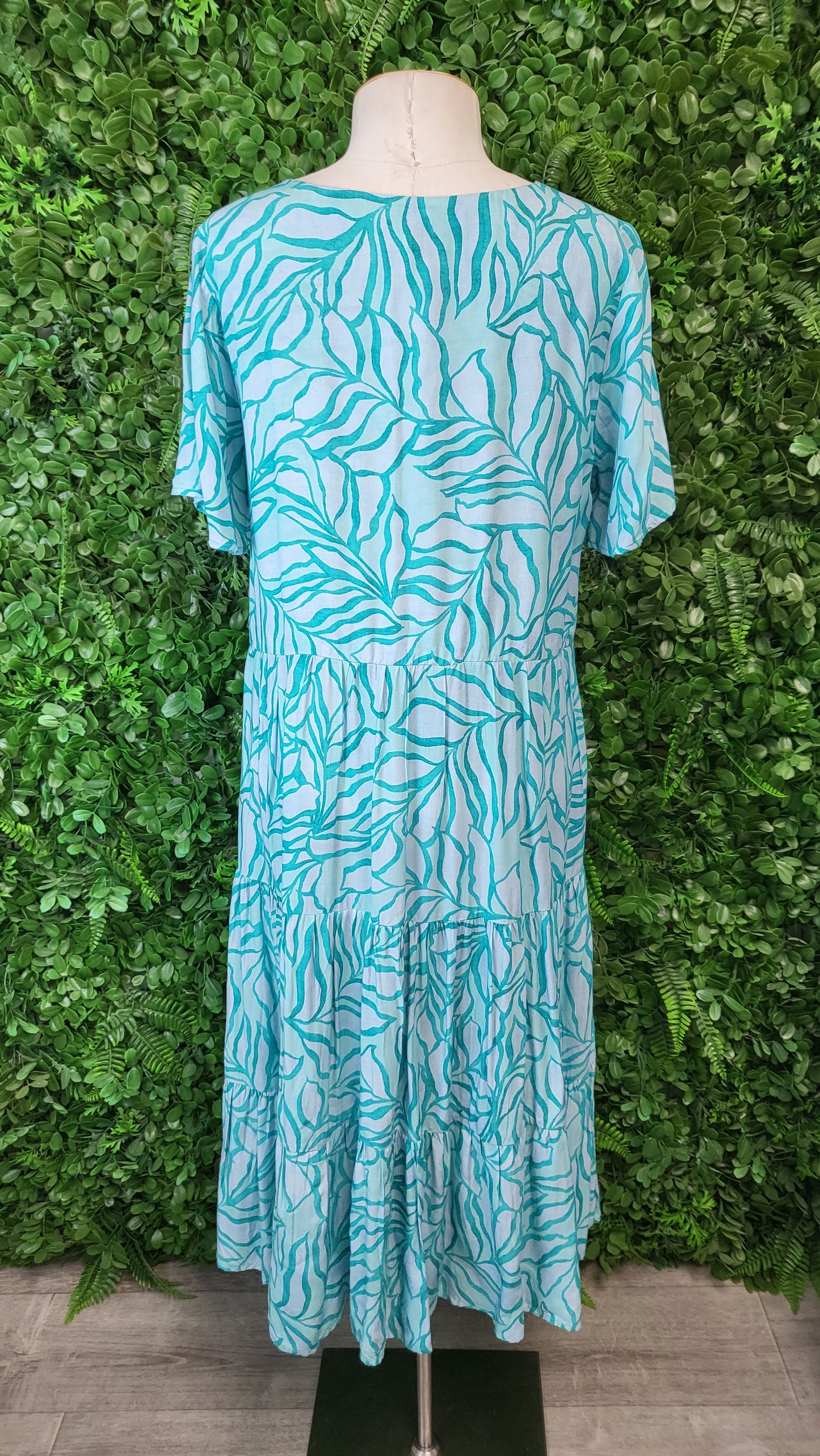 Blue Illusion Aqua Tiered Dress (10)