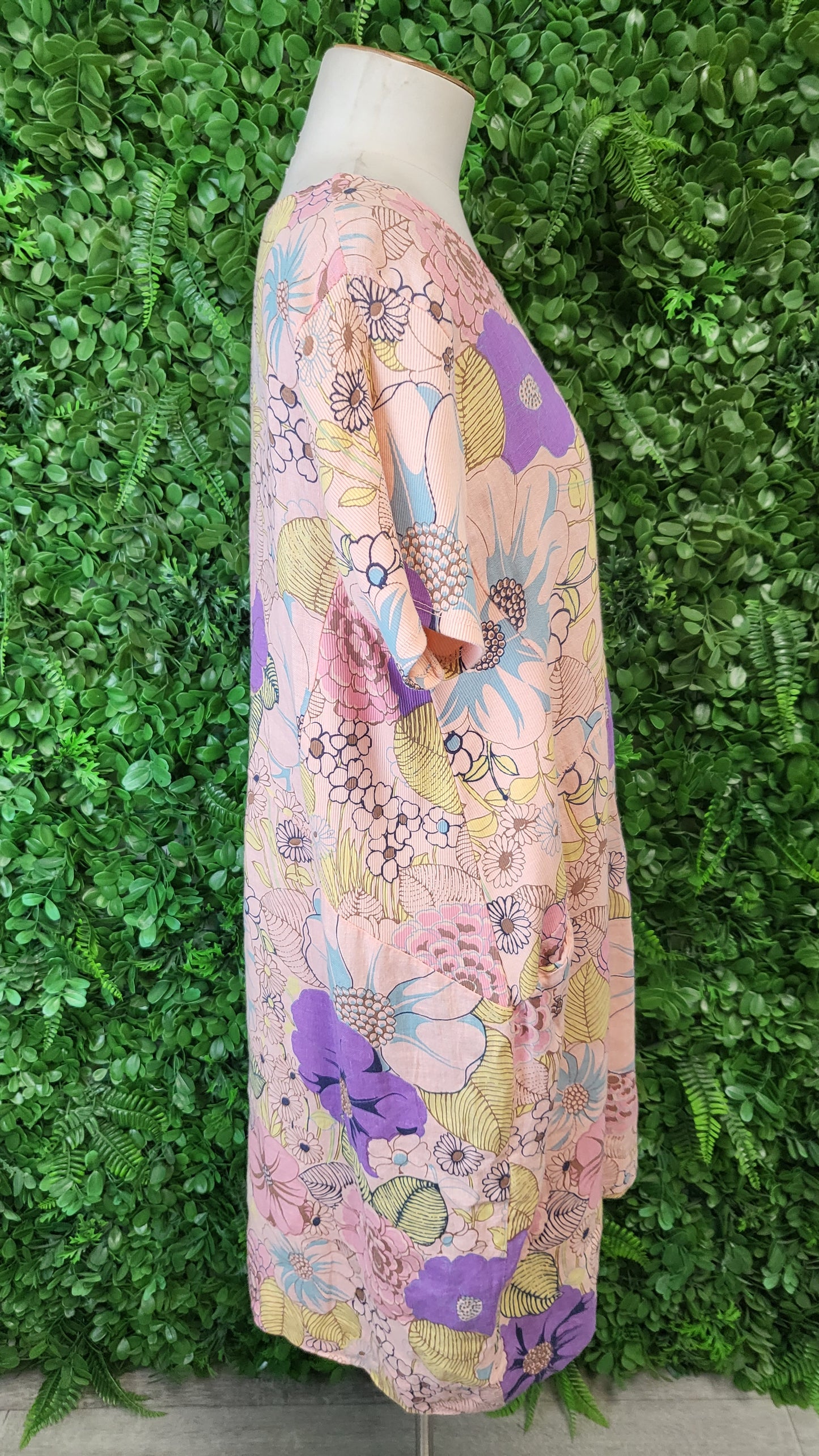 Helga May Print Linen Dress (12-14)
